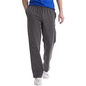 Hanes Men's Essentials Jersey Sweatpants (Charcoal Heather or Light Steel) $9