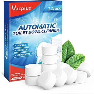 Select Accounts: 12-Pack Vacplus Toilet Bowl Cleaning Tablets $3.80 w/ Subscribe & Save