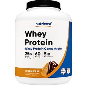 5-Lbs Nutricost Whey Protein Concentrate (3 Flavors) from 2 for $76.20 w/ Subscribe & Save & More + Free S&H
