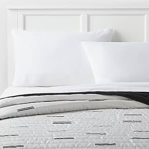 Room Essentials Midweight Sateen Coverlet Quilt (Full/Queen, White/Black) $8.90 + Free S&H