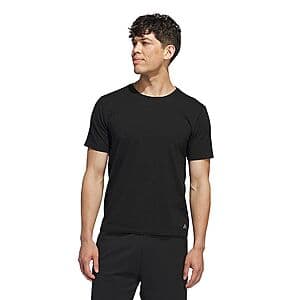 2-Pk adidas Men's Stretch Cotton Crew Neck T-Shirts (Black) $7.60 + Free S&H on $49+