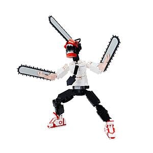 311-Piece BLDR Chainsaw Man 10" Buildable Action Figure w/ 14 Points of Articulation $8.10