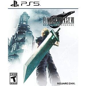 Final Fantasy VII Remake Intergrade PS5 game case with cover art featuring Cloud Strife and other main characters.