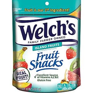 8-Oz Welch's Fruit Snacks (Island Fruits) $2.25 w/ S&S