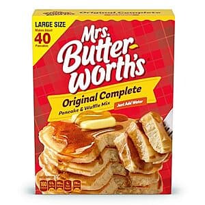 Select Accounts: 32-Oz Mrs. Butterworth's Original Complete Pancake & Waffle Mix $2.40 w/ S&S