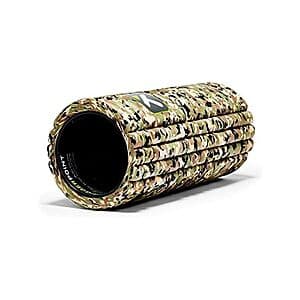 TriggerPoint The Grid foam roller in camo color with textured surface for deep muscle release and recovery.