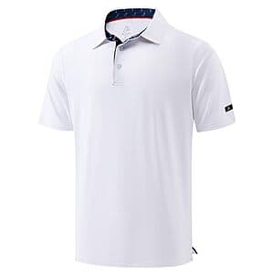 Obla Men's Short Sleeve Dry Fit Moisture Wicking Performance Athletic Golf Shirt $13