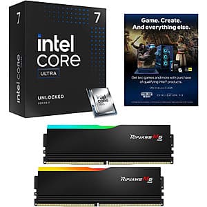 Intel Core Ultra 7 265K CPU + 32GB G.SKILL Ripjaws M5 RGB DDR5 RAM + 2 Games $299 + Free Shipping