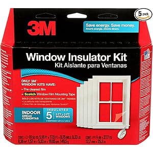 5-Window 3M Indoor Window Insulator Kit + $0.55 Amazon Credit $7.40 w/ Subscribe & Save
