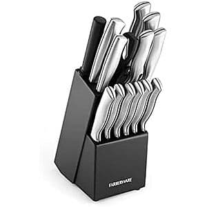 Prime Members: 15-Pc Farberware High Carbon Stamped Stainless Steel Knife Set $20 + Free S&H