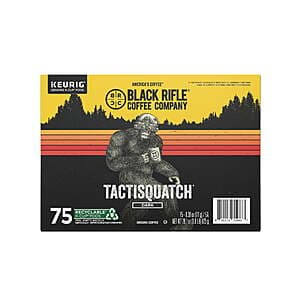 75-Ct Black Rifle Coffee Company Tactisquatch K-Cup Coffee Pods (Dark Roast) $16.95