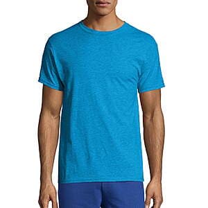 2-pk Hanes Men's X-temp Short Sleeve Tee Value Pack (Neon Blue Heather, size S) $2.65