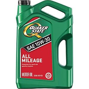 5-Qt Quaker State All Mileage Motor Oil (10W-30) $11.90