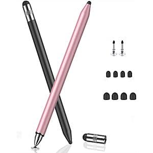 2-Pk MEKO 3-in-1 Universal Touchscreen Stylus Pens w/ Various Tips $4.50