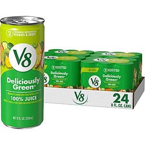 4-Pack 6-Count 8-Oz V8 Deliciously Green 100% Fruit & Vegetable Juice $10