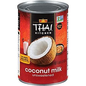 12-Pack 13.66-Oz Thai Kitchen Gluten Free Unsweetened Coconut Milk $7.40 w/ Subscribe & Save