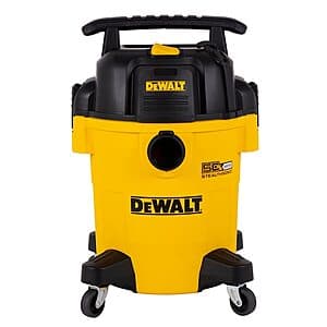 DEWALT Stealthsonic 6-gallon corded wet/dry shop vacuum with power cord and included accessories.