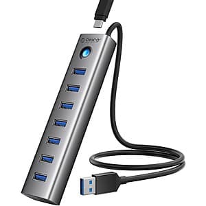 ORICO 7-Port USB 3.0 5Gbps Extender Splitter Hub w/ 1.64' Cable $9.90
