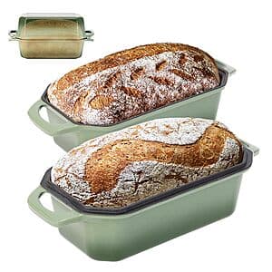 Prime Members: 2-Pc Flavehc Enameled Cast Iron Bread Loaf Pan Set $26.60 + Free S&H