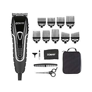 20-Piece ConairMan Barbershop Series Professional No-Slip Grip Haircut Clippers Kit $10.50
