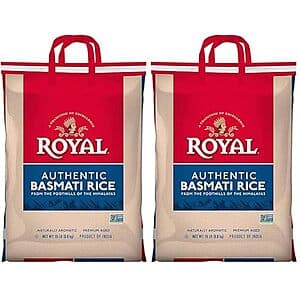 2-Pk 15-Lb Authentic Royal Basmati White Rice $27.80 w/ S&S