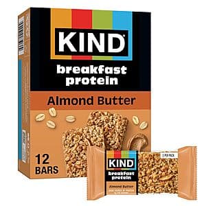 Select Accts: 12-Ct 0.88-Oz KIND Breakfast Gluten-Free Protein Bars (Various) $3 w/ S&S