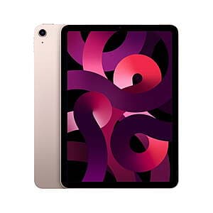 Walmart+ Members: 10.9" 256GB Apple iPad Air Wi-Fi M1 Tablet (Pink, 5th Gen) $299 + Free Shipping