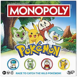 Monopoly Pokémon Edition Board Game $12.75