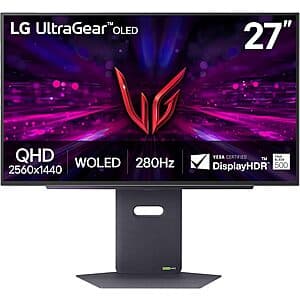27" LG 27GX700A-B Ultragear 2560x1440 280Hz OLED G-Sync Monitor $385.30 + Free S&H