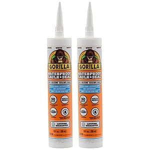 2-Pack 10-Oz Gorilla Waterproof Caulk & Seal 100% Silicone Sealant (White) $13