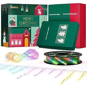 Govee Outdoor Lights Set w/ Curtain, String, Icicle Lights & 99' Christmas Lights 2 for $190 + Free Shipping
