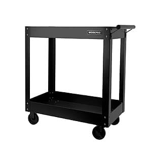 32" Workpro Steel Utility Cart w/ Rolling Casters & Storage Shelf $37.80 + Free S&H