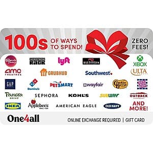 Staples eGift Cards Sale: Up to 15% Off: $100 One4all Ultimate eGift Card $90 & Many More