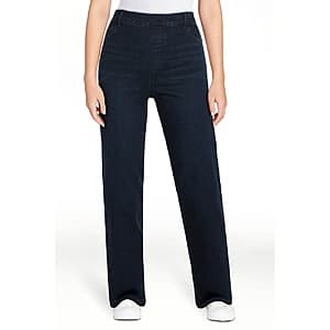Time and Tru Women's High Rise Straight Leg Denim Jegging (Select Sizes, Dark Wash) $4