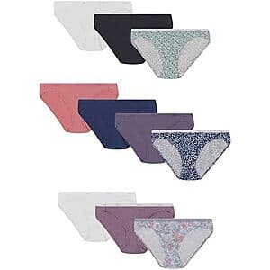 10-pk Hanes Women's Cotton Bikini Underwear (Assorted) $10.15