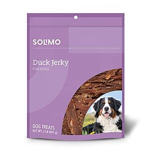 2-lbs Amazon Brand Solimo Duck Jerky Dog Treats $10.05 w/ Subscribe & Save
