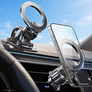 LISEN MagSafe 2-in-1 Car Mount Magnetic Phone Holder $6.40