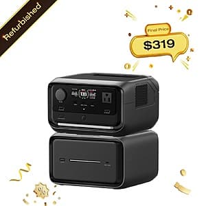 (Refurb) ECOFLOW River 3 Plus 286Wh Power Station + EB600 572Wh Extra Battery $319 + Free S&H
