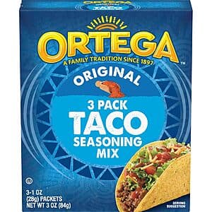 Ortega Original Taco Seasoning Mix: 6.5oz. Bottle $2 or 3-Pack 1oz. Packets $0.90 w/ Subscribe & Save