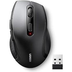 UGREEN 2.4GHz 1600 DPI Ergonomic Wireless Mouse $7
