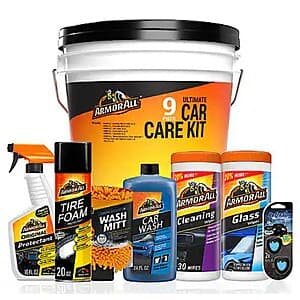 9-Piece Armor All Ultimate Car Care Kit Bucket: Tire Foam, Car Wash, & More $17 + Free Store Pickup