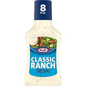 8-Oz Kraft Dressings: Ranch, Catalina, Caesar or Creamy Garlic & Onion $1 each + Free Pickup