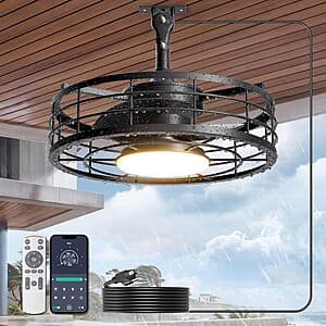 Prime Members: 16" Phylluz Weatherproof Plug-In Outdoor Ceiling Fan (2 Colors) $49.70 + Free S&H