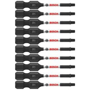 10-Pc Bosch Impact Tough 2" Square #1 Power Bits $5.50