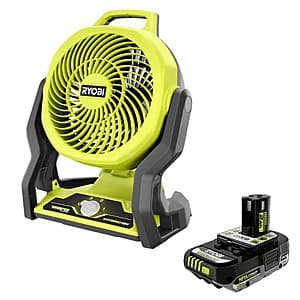 Ryobi One+ Cordless Hybrid 7-1/2" Fan + 2.0Ah High Performance Battery $59.95 + Free S&H