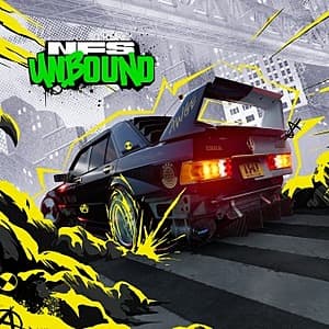 Need for Speed Unbound video game cover art featuring high-speed racing and neon-styled graphics.