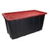Select Home Depot Stores: 77-Gal. HDX Tough Storage Tote w/ Wheels (Black w/ Red Lid) $25 (In-Store Only)