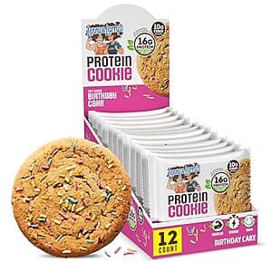 Select Accts: 12-Pk 4-Oz Lenny & Larry's Protein Cookie (Birthday Cake) $11.50 w/ S&S