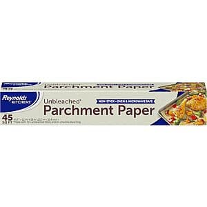 45 Sq. Ft. Reynolds Kitchens Unbleached Parchment Paper Roll 2 for $3.75 w/ Subscribe & Save