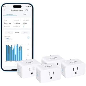 Select Accounts: 4-Pack TP-Link Tapo Wi-Fi Mini Smart Energy Monitoring Plug $23 + Earn 25% Back w/ Amazon Prime Card
